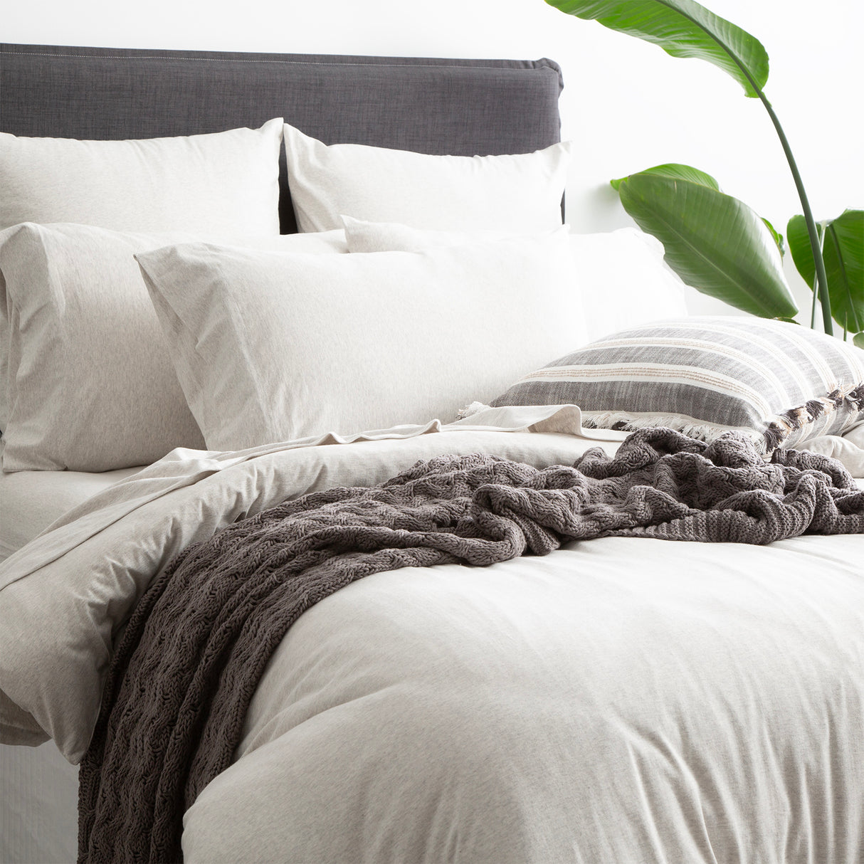 Renee Taylor Comfort Organic Cotton Quilt Cover Set King Ecru
