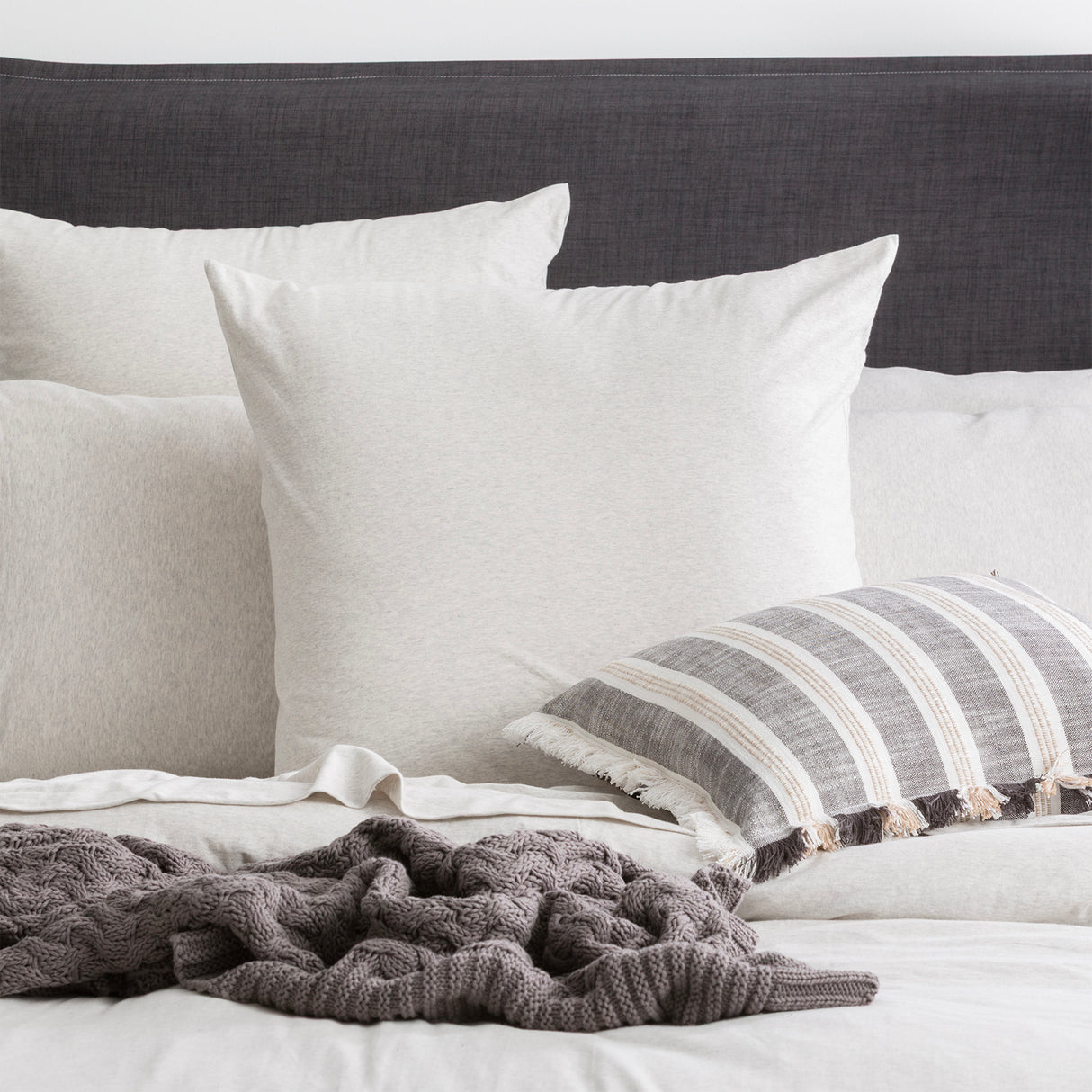 Renee Taylor Comfort Organic Cotton Quilt Cover Set Single Ecru