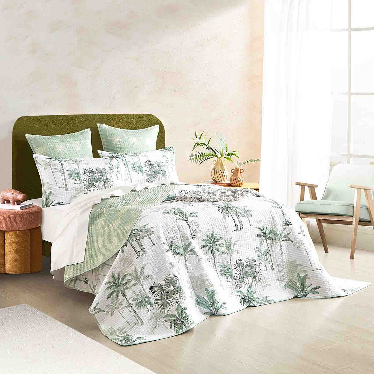 Renee Taylor Marbella Quilted Reversible Coverlet Set Super King