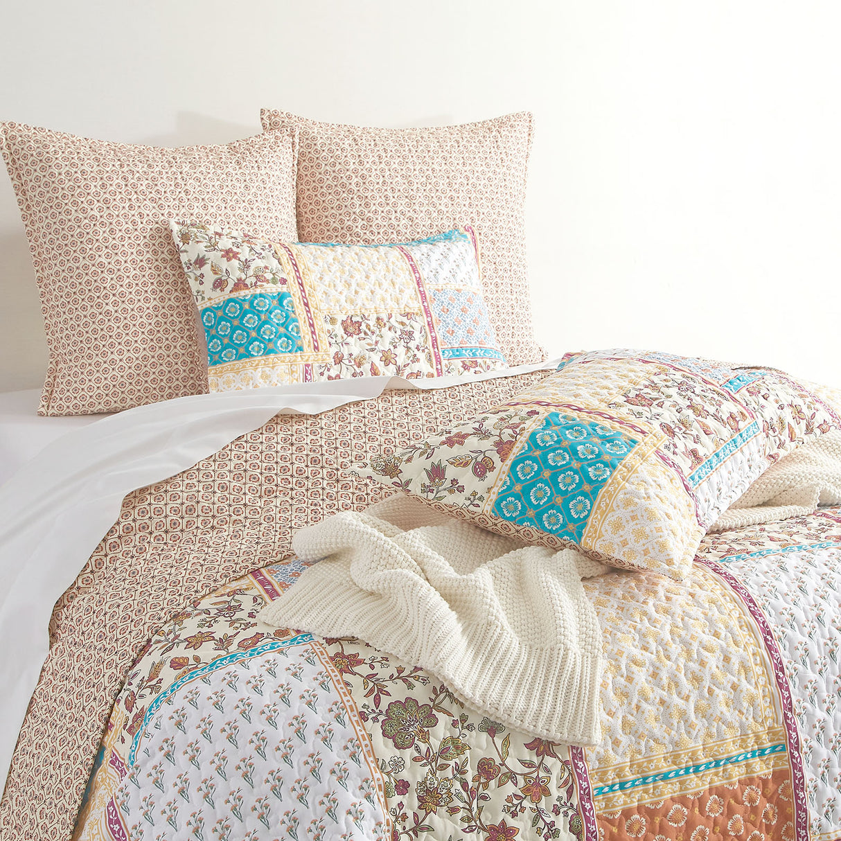 Renee Taylor Amber Quilted Reversible Coverlet Set Super King