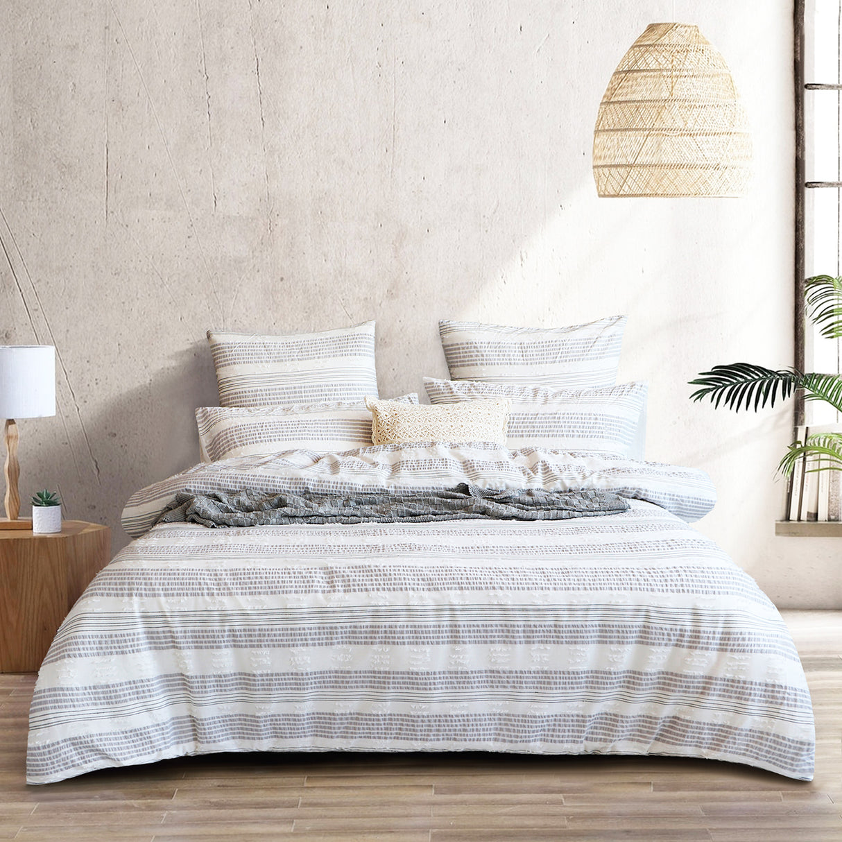 Renee Taylor Lenone 100% Cotton Quilt Cover Set Queen
