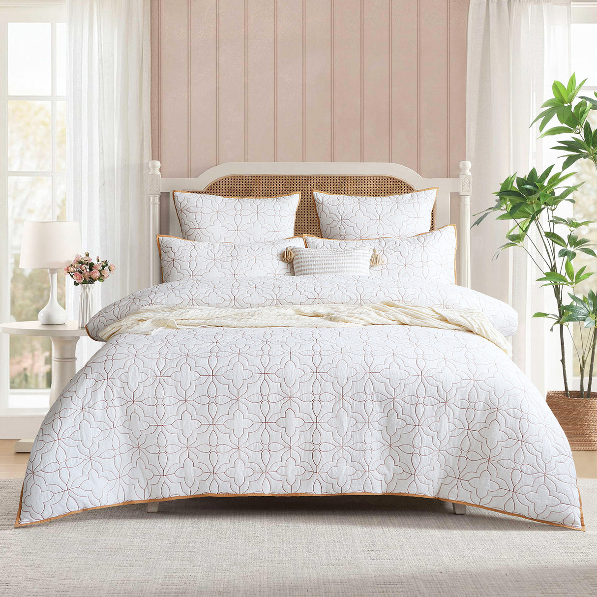 Renee Taylor Solaris Cotton Quilted Quilt Cover Set King