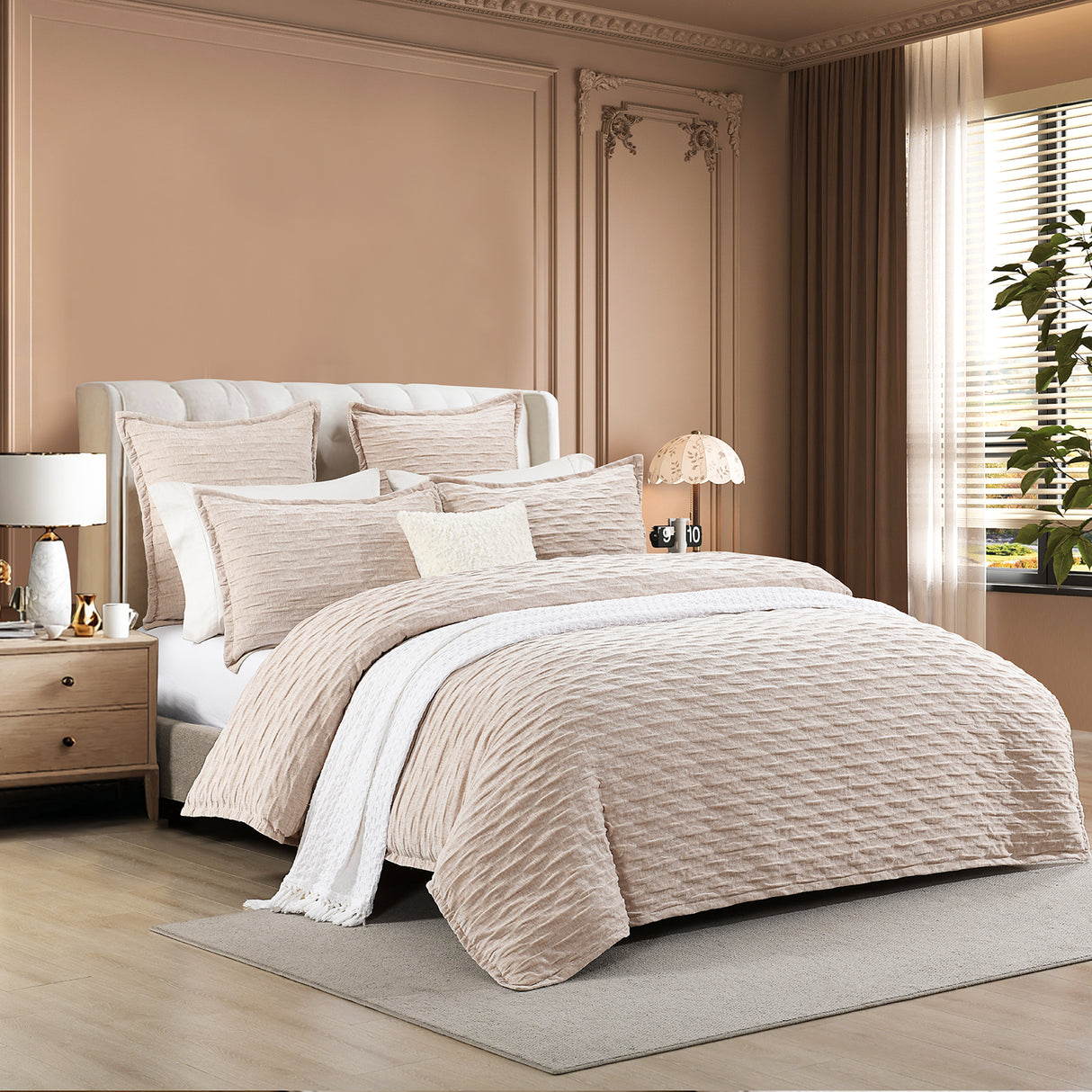 Renee Taylor Marley Jacquard Euro P/Case Champagne