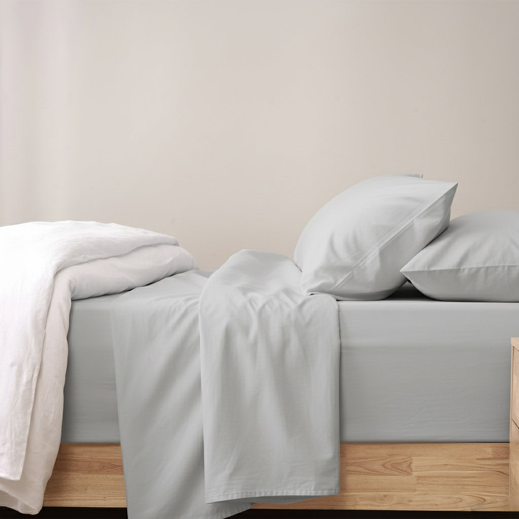 Renee Taylor 400 Thread Count Egyptian Cotton Sheet Set Super King Antarctica