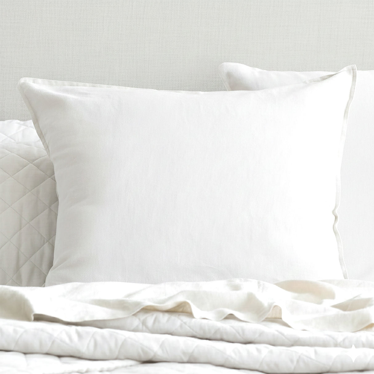 Renee Taylor Washed Linen Cotton Quilt Cover Set Double White