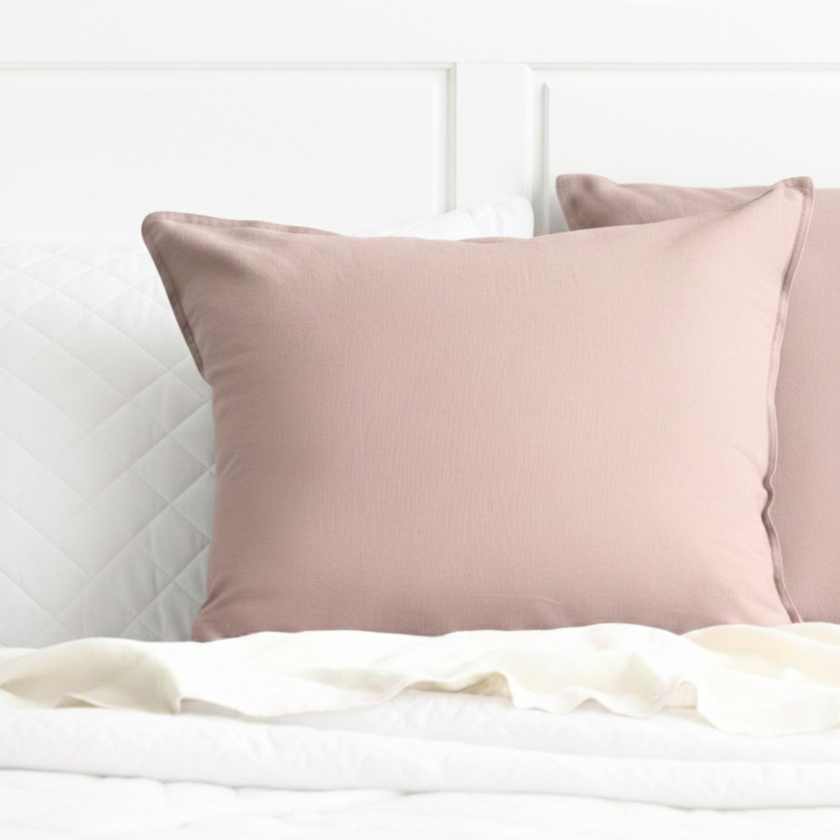 Renee Taylor Washed Linen Cotton Quilt Cover Set Queen Woodrose