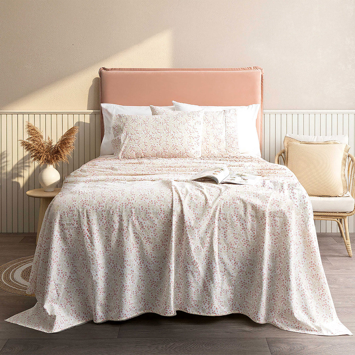 Park Avenue 175 GSM Egyptian Cotton Flannelette Sheet Set King Single Bloomsbury