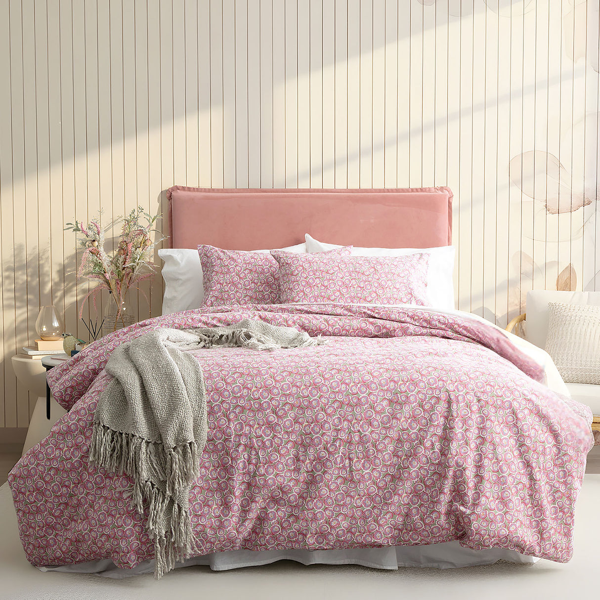 Park Avenue 175 GSM Egyptian Cotton Flannelette Quilt Cover Set Double Ditty