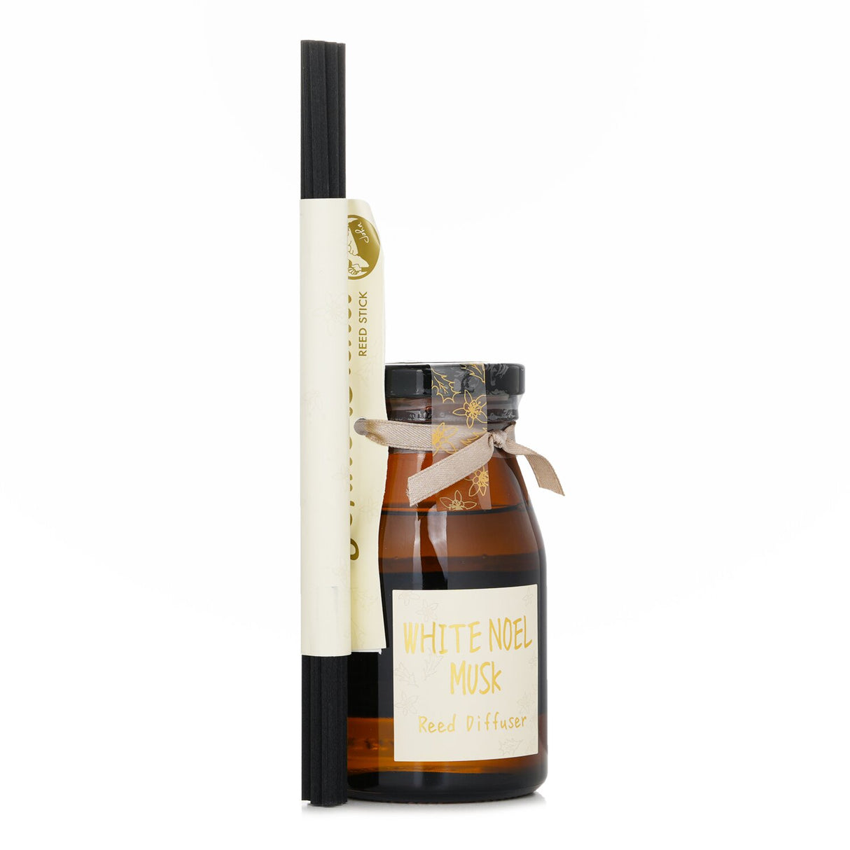 Elegant 140ml reed diffuser featuring White Noel Musk scent, perfect for creating a tranquil atmosphere in your space.