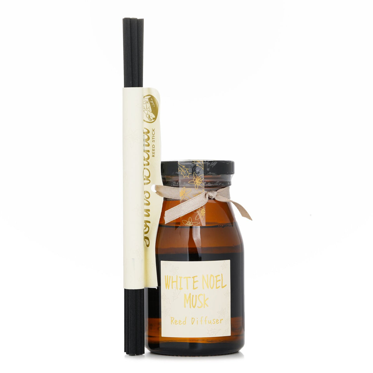 Elegant 140ml reed diffuser with White Noel Musk fragrance, perfect for creating a serene atmosphere in any space.