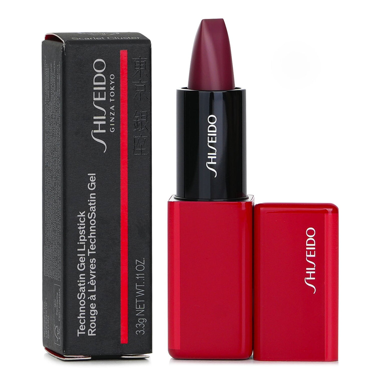 Shiseido - Technosatin Gel Lipstick - # 411 Scarlet Cluster - 3.3g/0.11oz