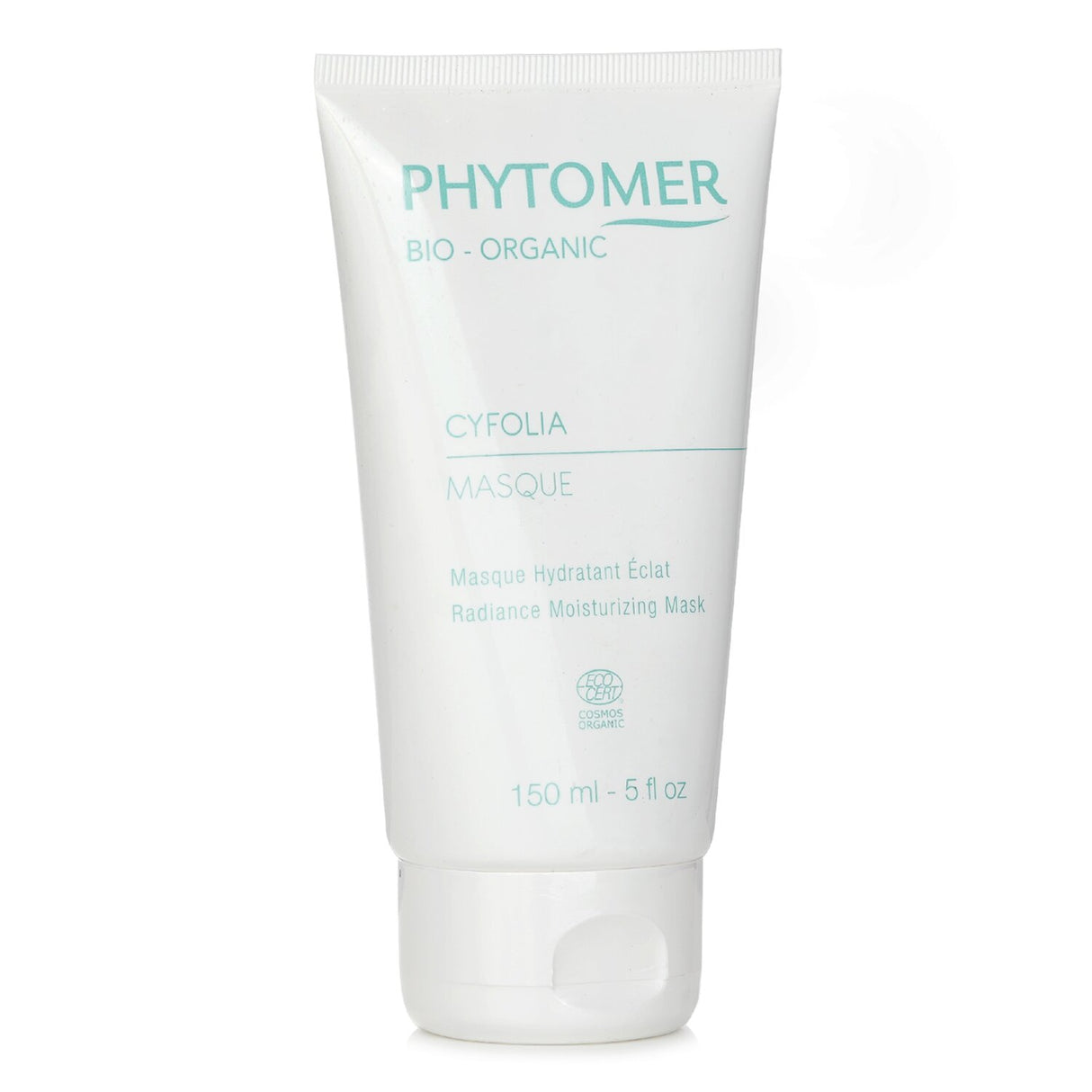 Phytomer Cyfolia Radiance Moisturizing Mask in a 150ml tube, enriched with sunflower oil and organic algae for luminous skin.
