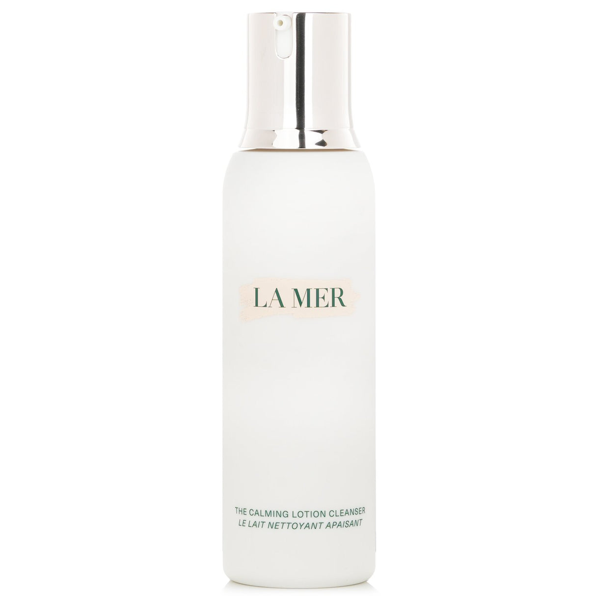 La Mer Calming Lotion Cleanser in a 200ml bottle, a soothing emulsion for gentle makeup removal and skin hydration.