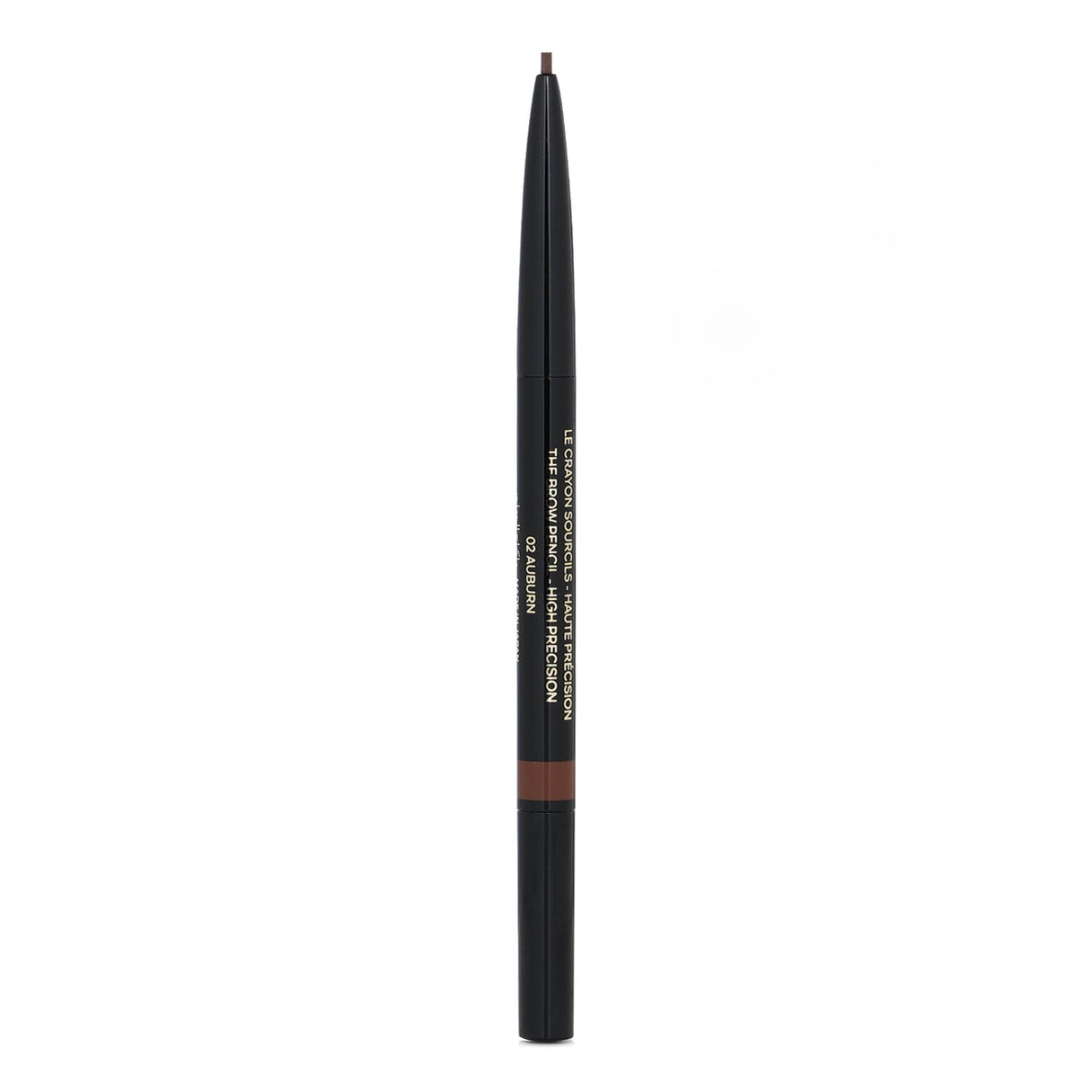 Guerlain's Brow G pencil in #02 Auburn features a retractable tip and spoolie for precise brow shaping and blending.