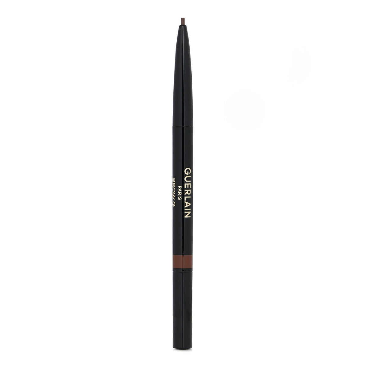 Guerlain Brow G Pencil in #02 Auburn, featuring a retractable tip and spoolie for precise brow definition and blending.