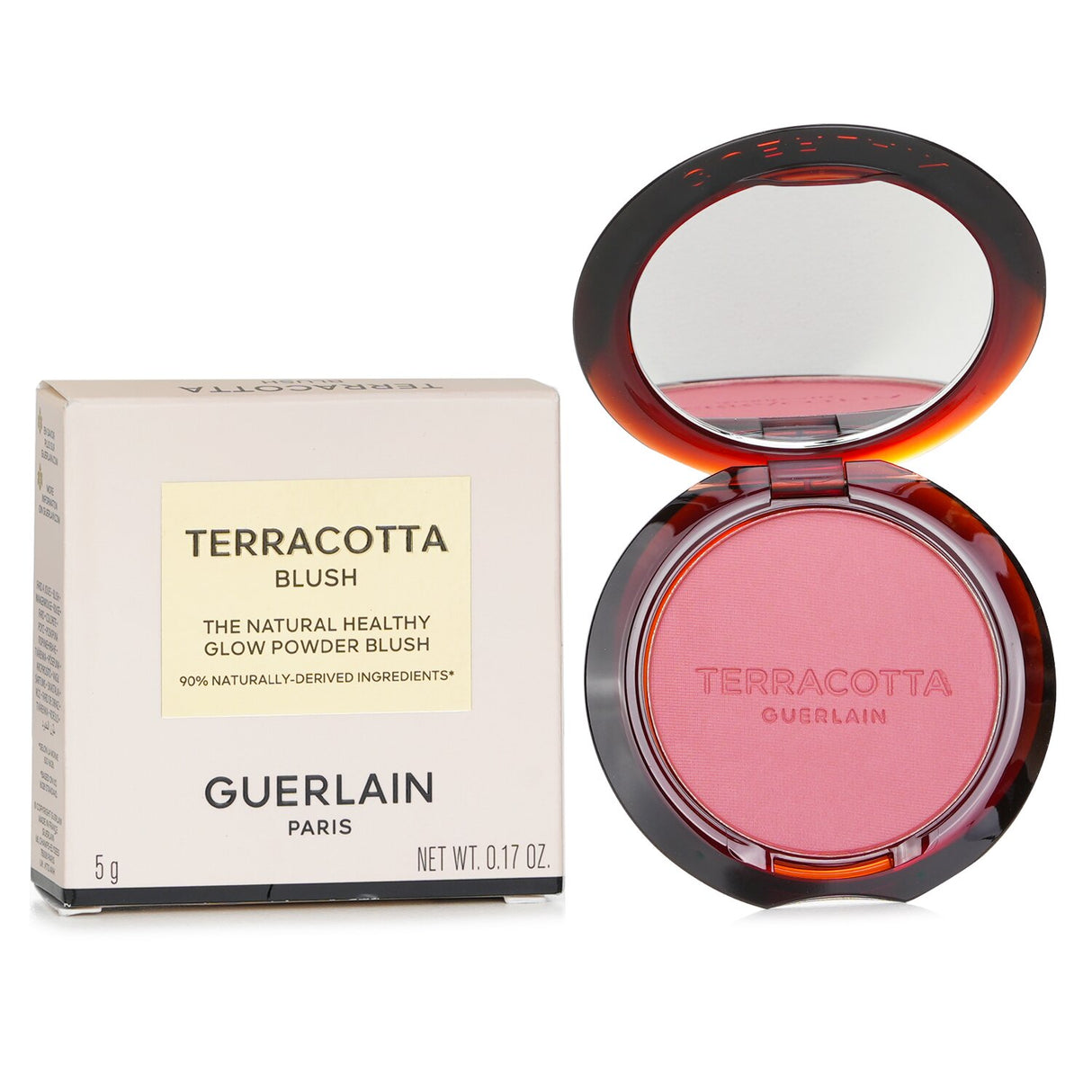 Guerlain Terracotta Blush #03 Deep Nude enhances cheeks with a sun-kissed glow, featuring 90% natural ingredients and Argan oil.