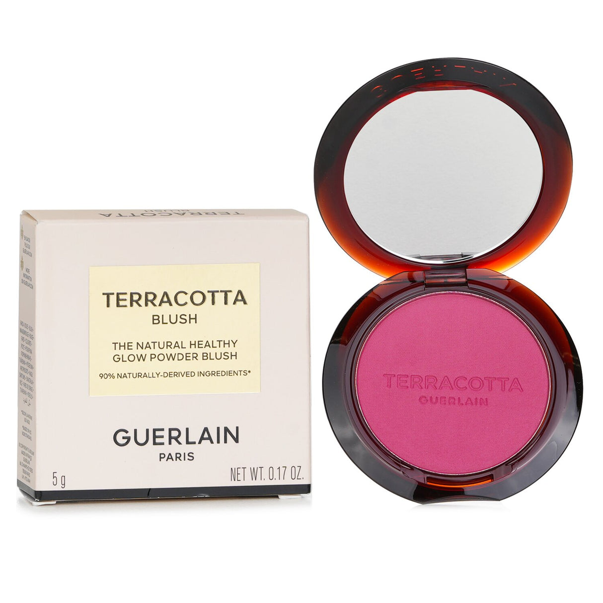 Guerlain Terracotta Blush #04 Deep Pink, a lightweight power blush for a radiant, sun-kissed glow with nourishing Argan oil.