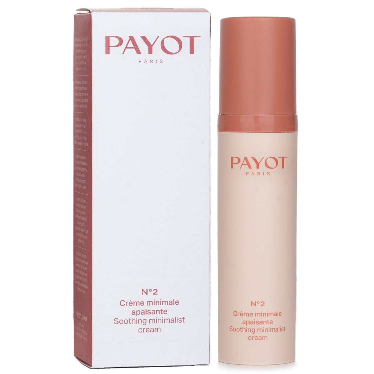 Payot N°2 Soothing Minimalist Cream in a 40ml jar, designed for sensitive skin with plant extracts for calming relief.