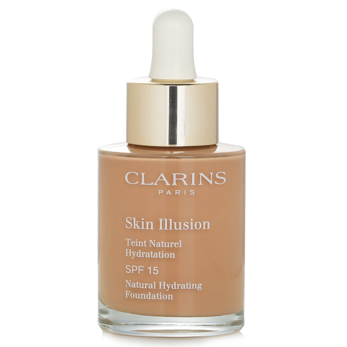 Lightweight hydrating foundation in #112.3 Sandalwood, offers natural coverage and SPF 15 for radiant skin.