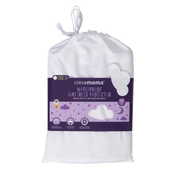 Cotton Waterproof Mattress Protector - Bedside Crib 83 X 46cm - ClevaMama