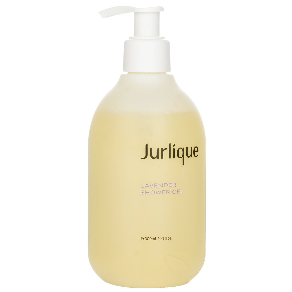 Jurlique Lavender Shower Gel in 300ml bottle, pH balanced, emollient-rich for gentle cleansing and calming lavender scent.