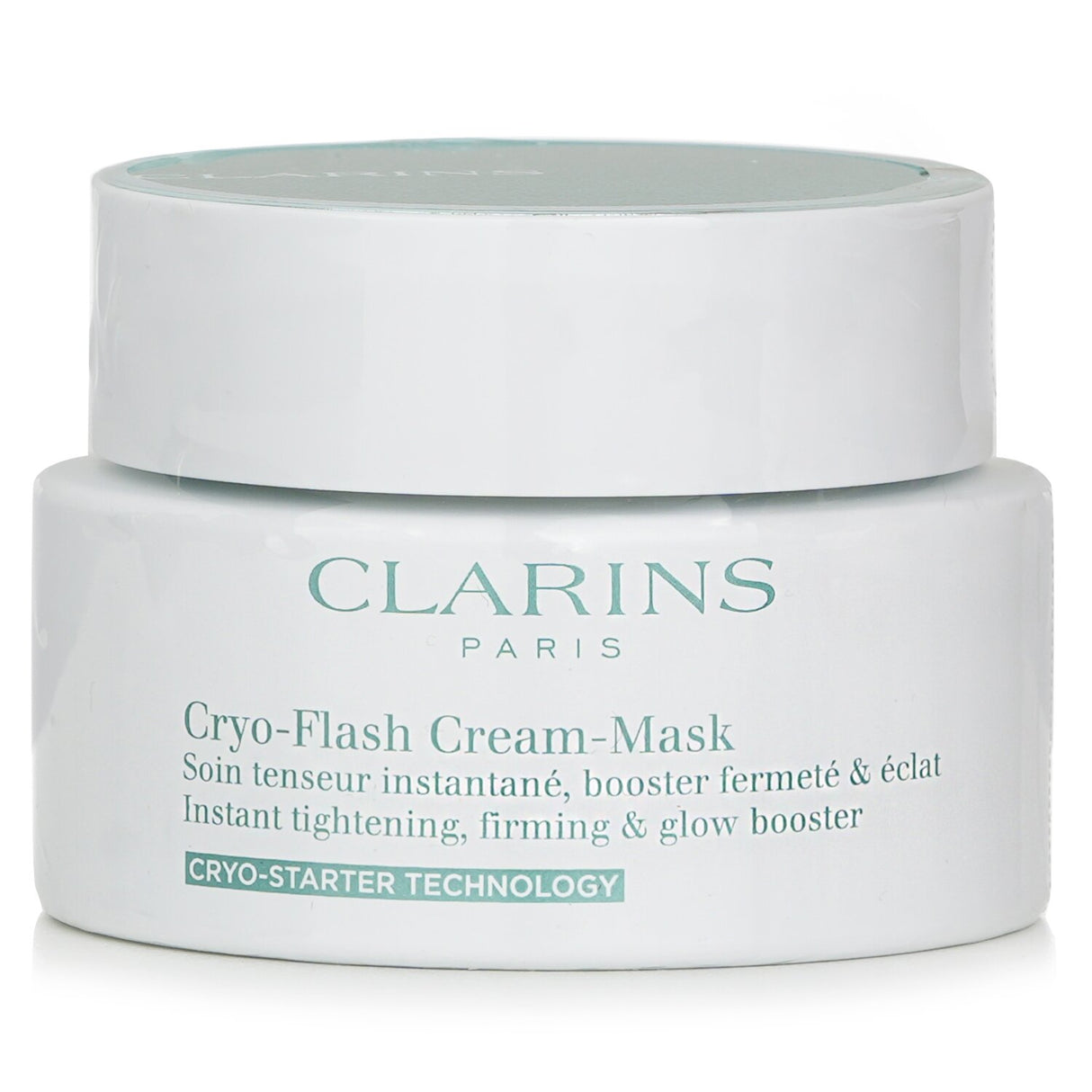 Cooling blue-green cream mask that revitalizes skin with cryotherapy, enhancing radiance and firmness for all skin types.