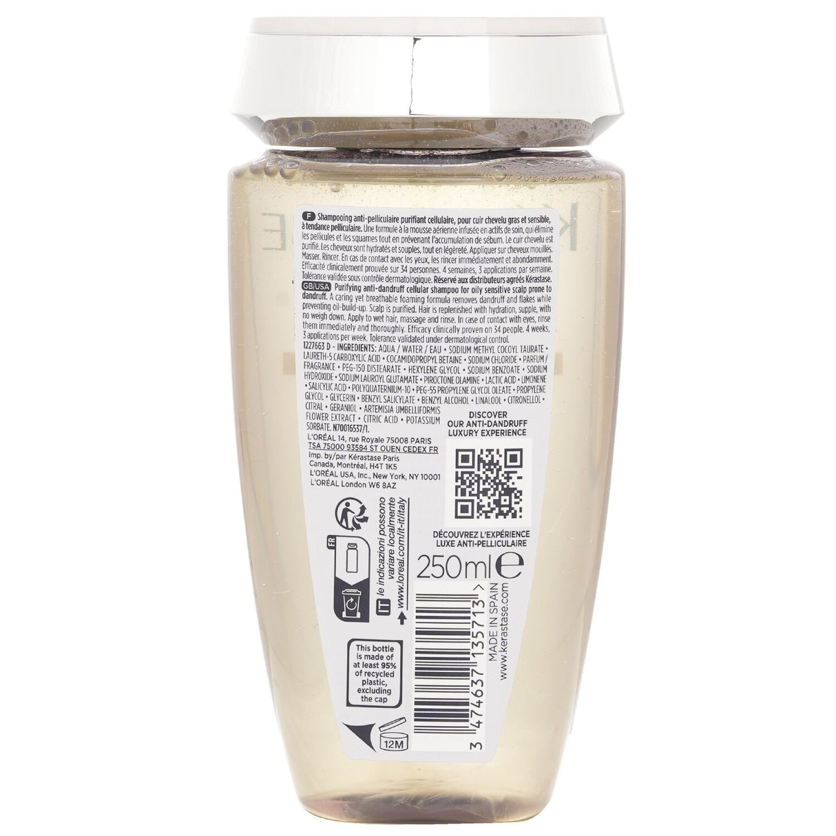 Kerastase Symbiose Purifying Anti Dandruff Cellular Shampoo 250ml/8.5oz