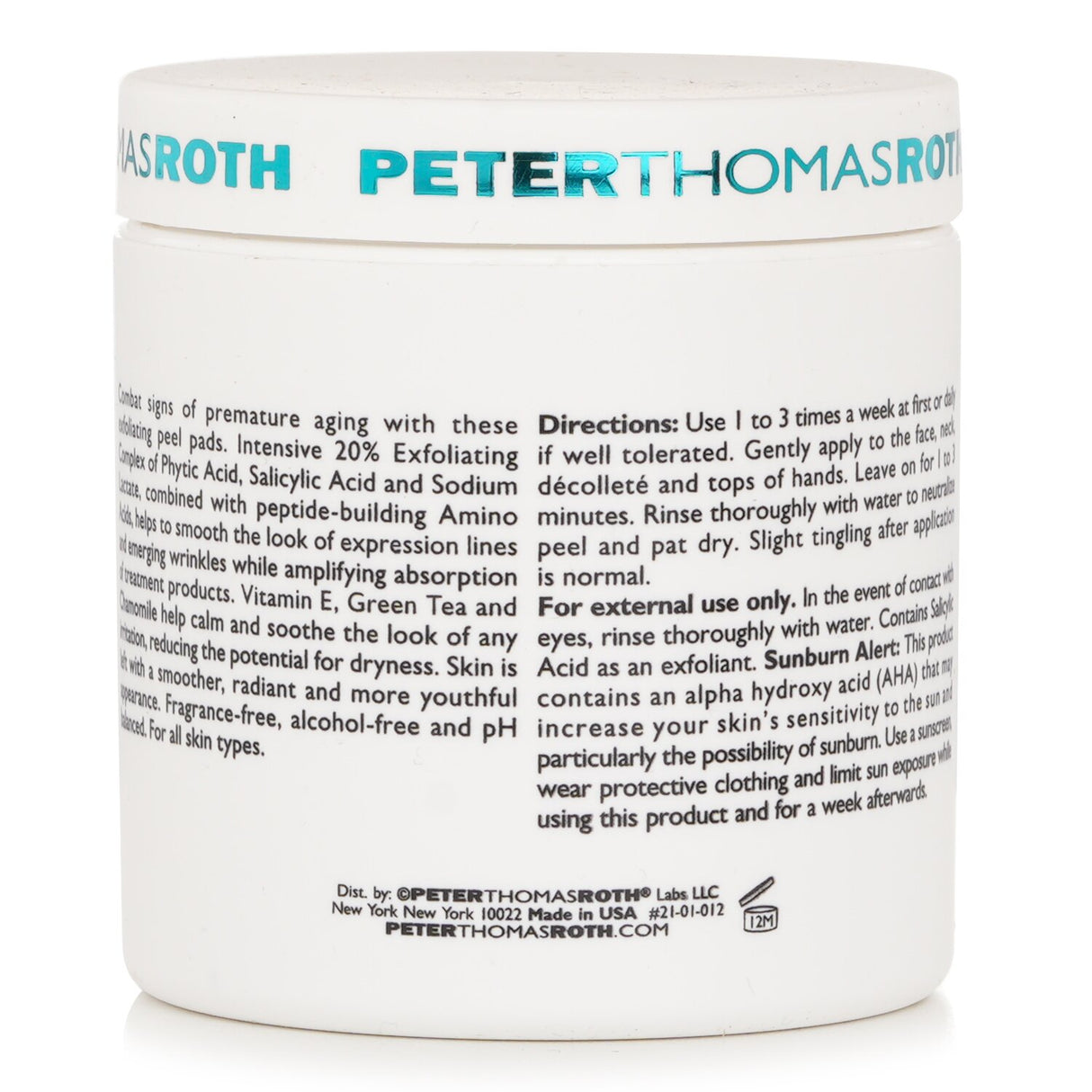 Peter Thomas Roth Peptide Skinjection™ Exfoliating Peel Pads 60 Pads