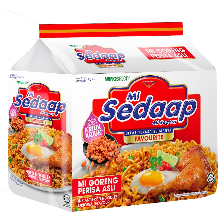 Mi Sedaap Instant Noodles Mi Goreng Multi Pack - 5pk 455g