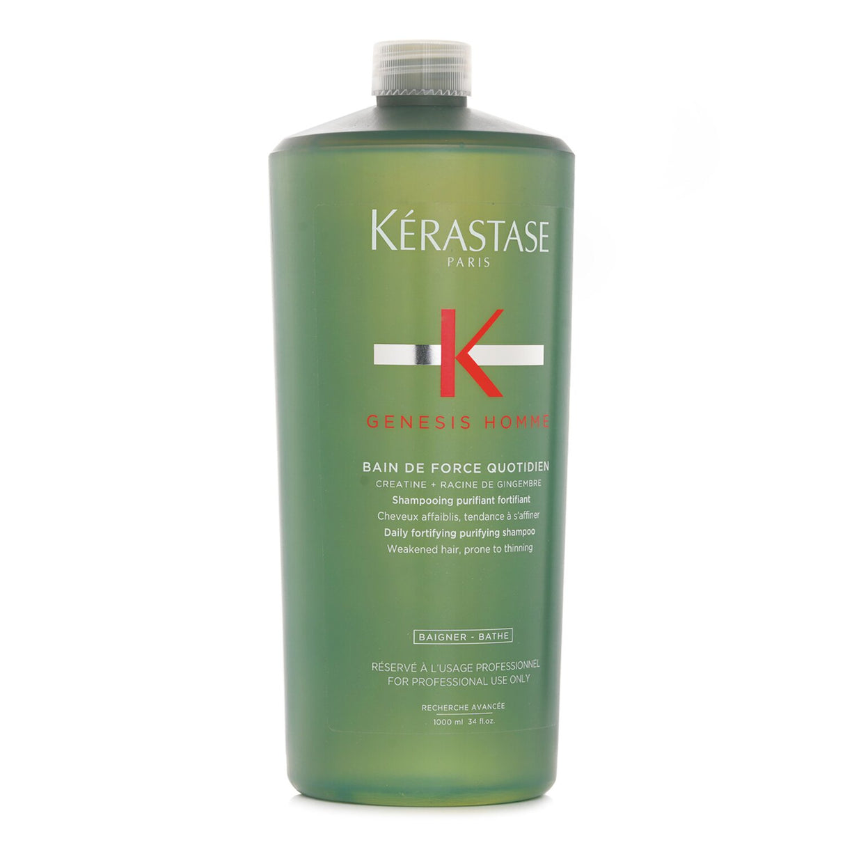 Kerastase Genesis Homme Bain De Force Quotidien Shampoo 1000ml/34oz