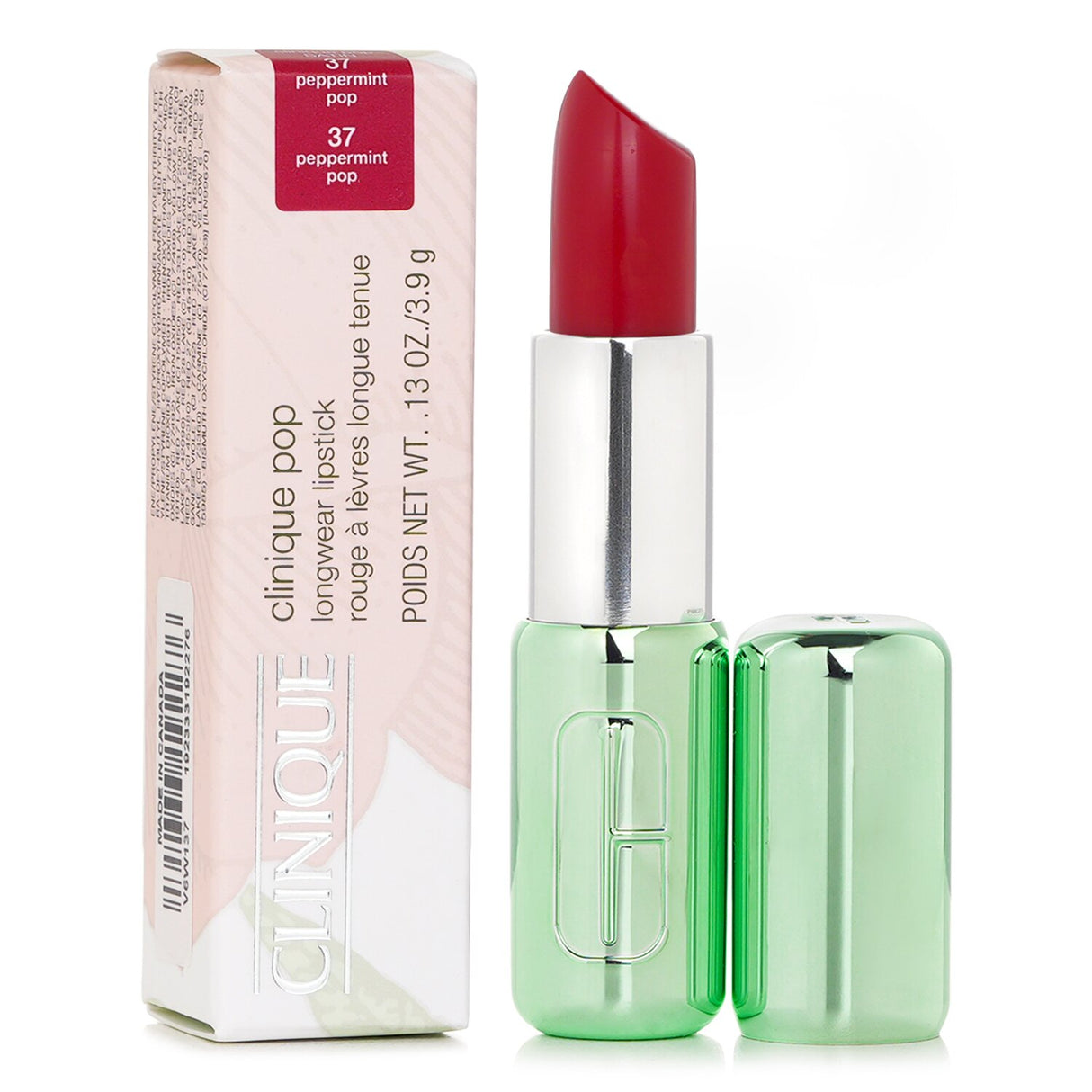 Clinique Pop Longwear Lipstick Satin - # 37 Peppermint Pop 3.9g/0.13oz