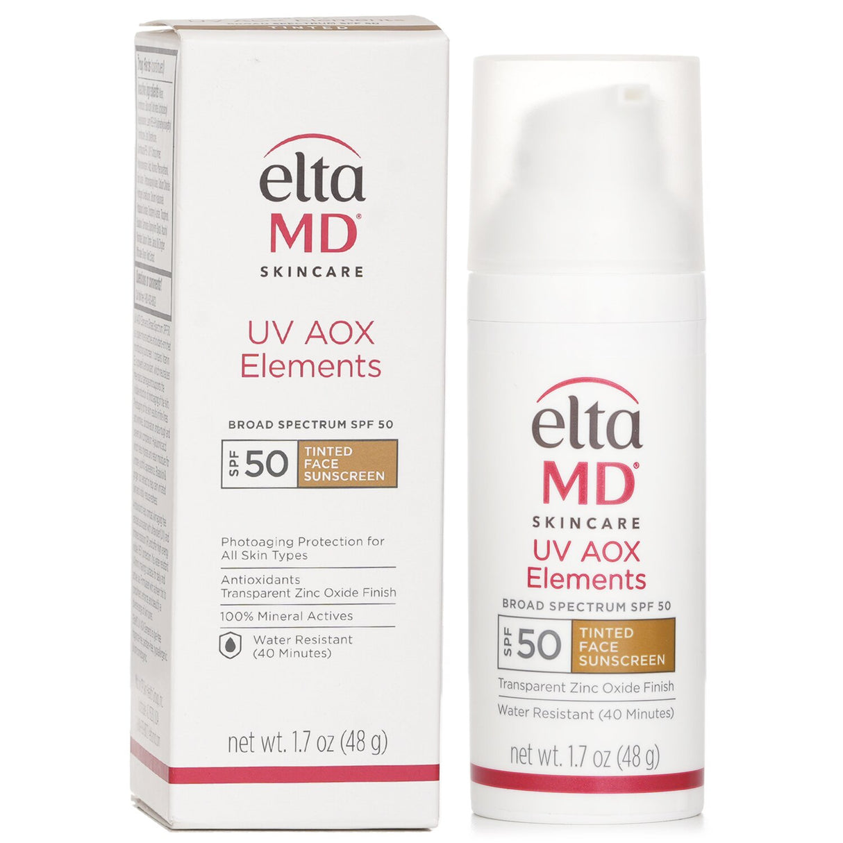 EltaMD UV AOX Elements Tinted Mineral Face Sunscreen SPF 50 48g/1.7oz