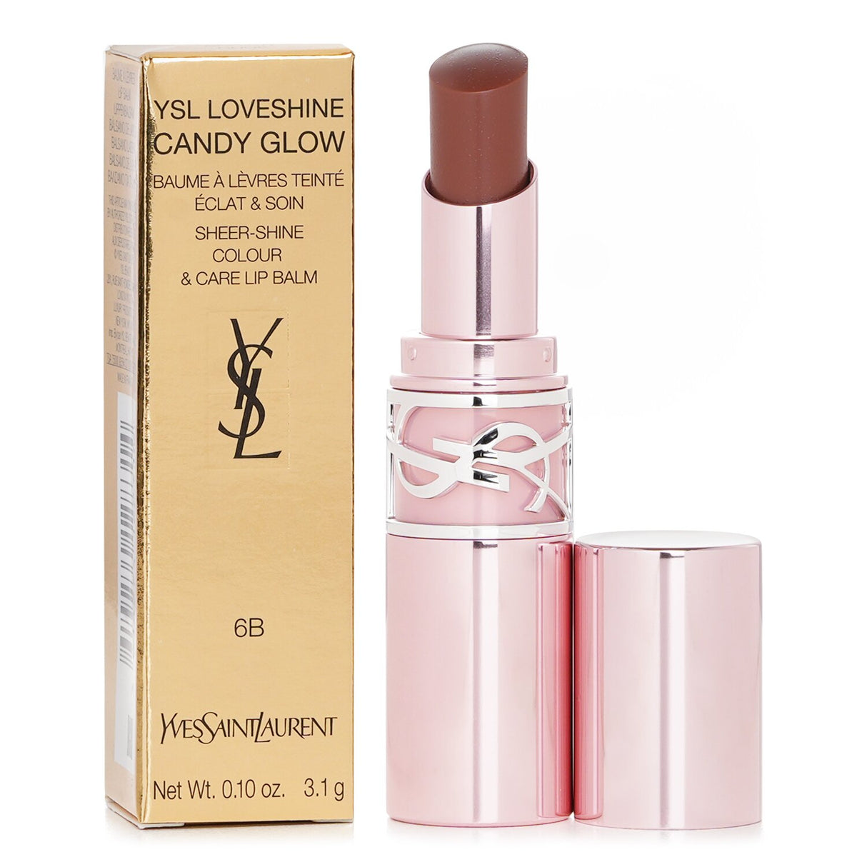 Yves Saint Laurent YSL LoveShine Candy Glow Lip Balm - # 6B Brown Nude 3.1g/0.1o