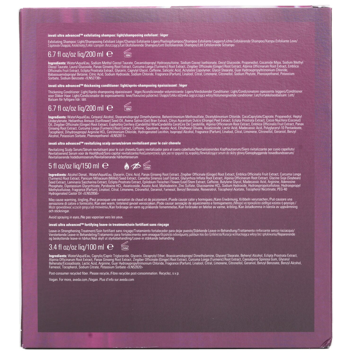 Aveda Invati Ultra Advanced 4 Step Light System Set: Light Shampoo 200ml+Light C