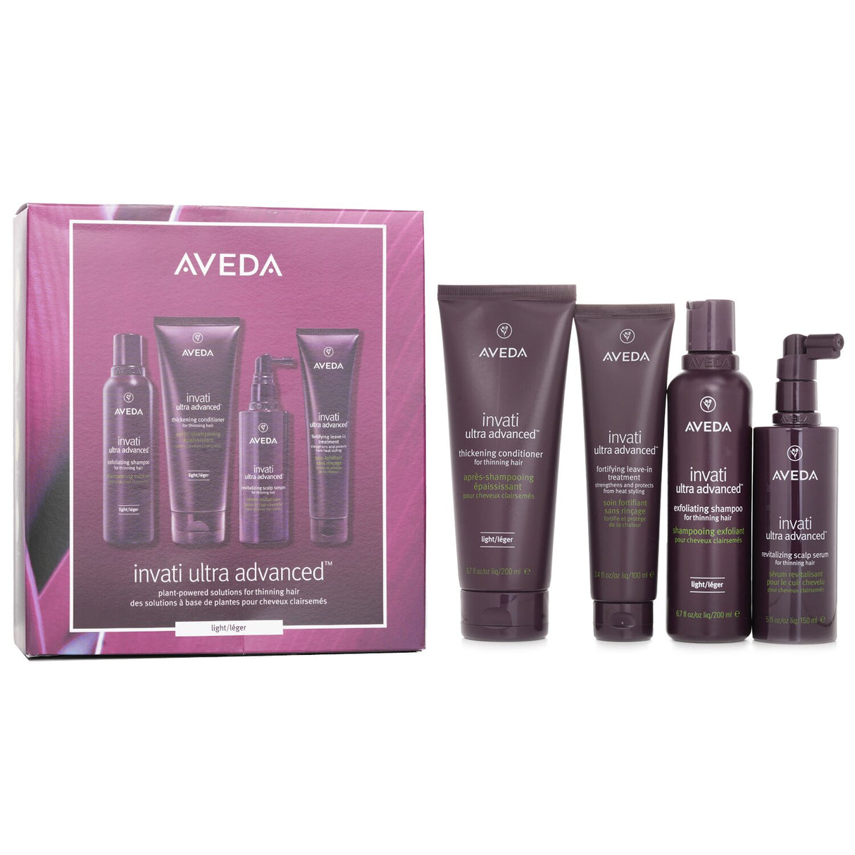 Aveda Invati Ultra Advanced 4 Step Light System Set: Light Shampoo 200ml+Light C