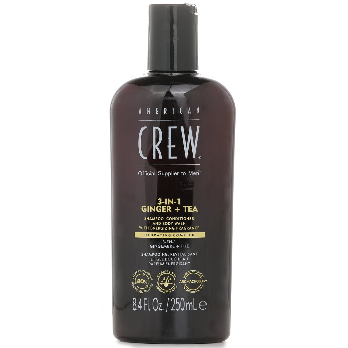 American Crew 3-in-1 Ginger + Tea Shampoo, Conditioner And Body Wash 250ml/8.4oz