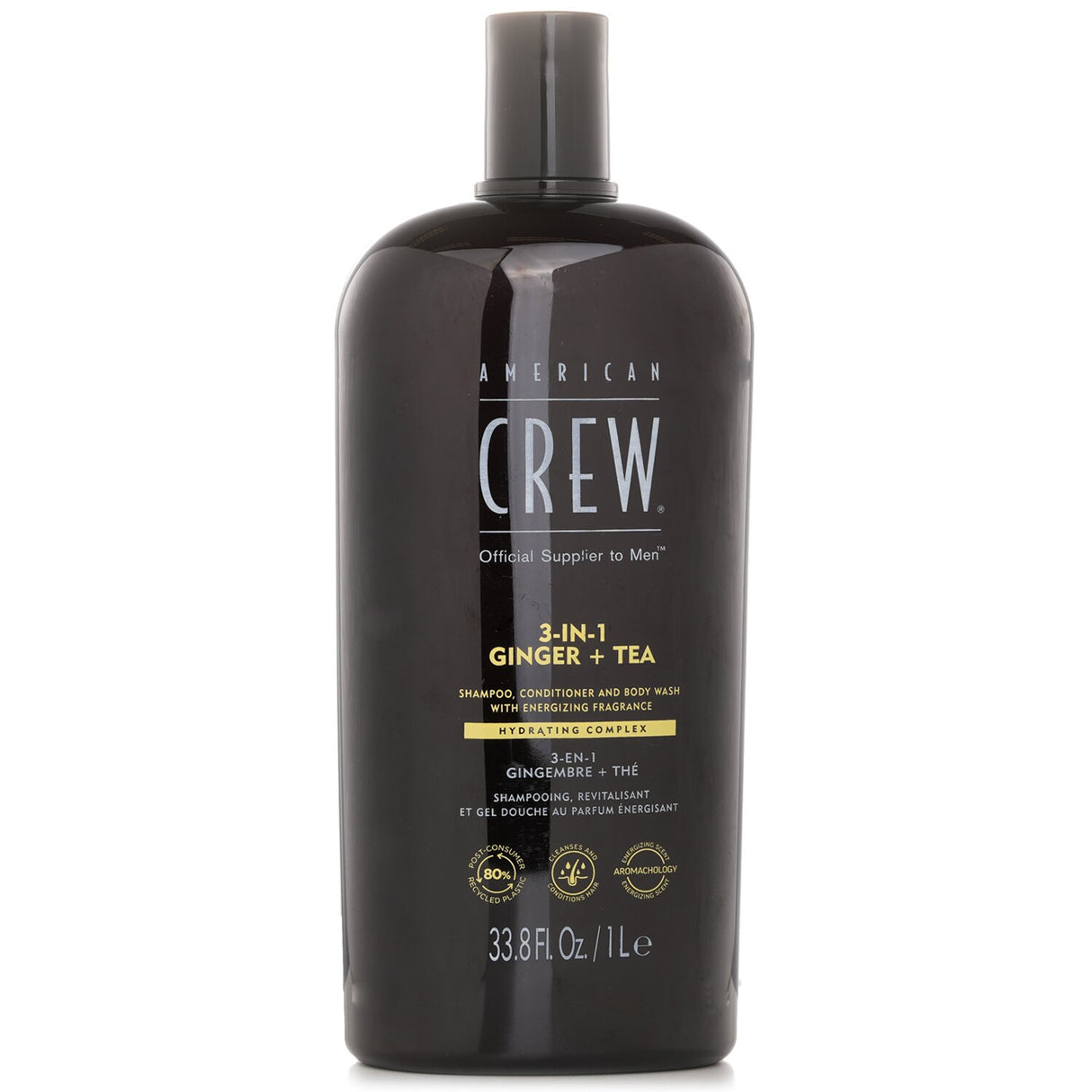 American Crew 3-in-1 Ginger + Tea Shampoo, Conditioner And Body Wash 1000ml/33.8