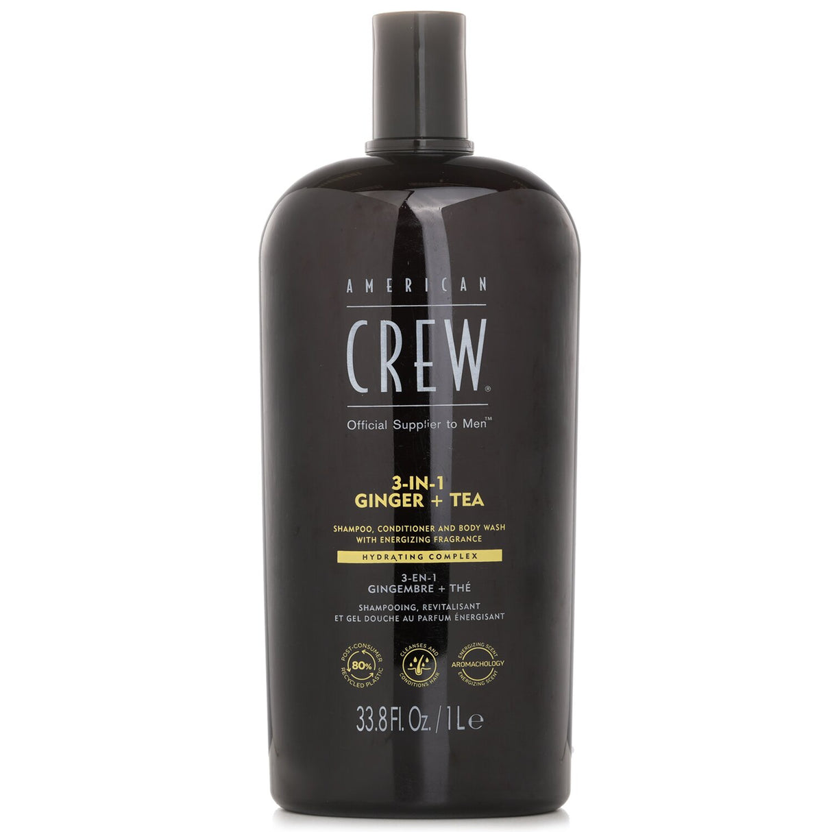 American Crew 3-in-1 Ginger + Tea Shampoo, Conditioner And Body Wash 1000ml/33.8