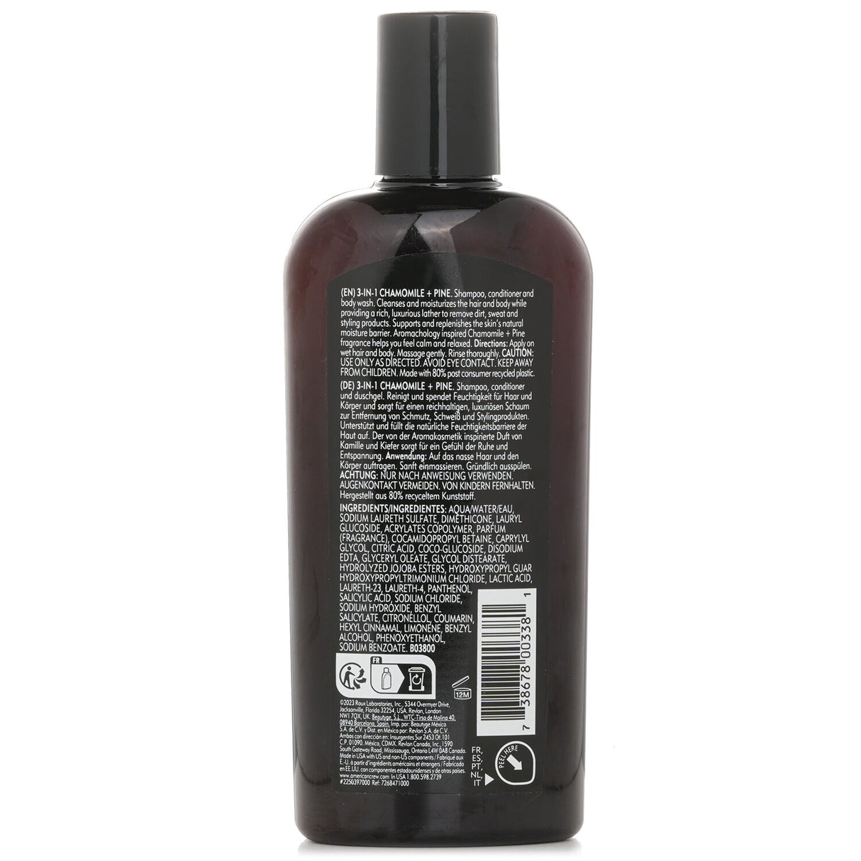 American Crew 3-in-1 Chamomile + Pine Shampoo, Conditioner And Body Wash 250ml/