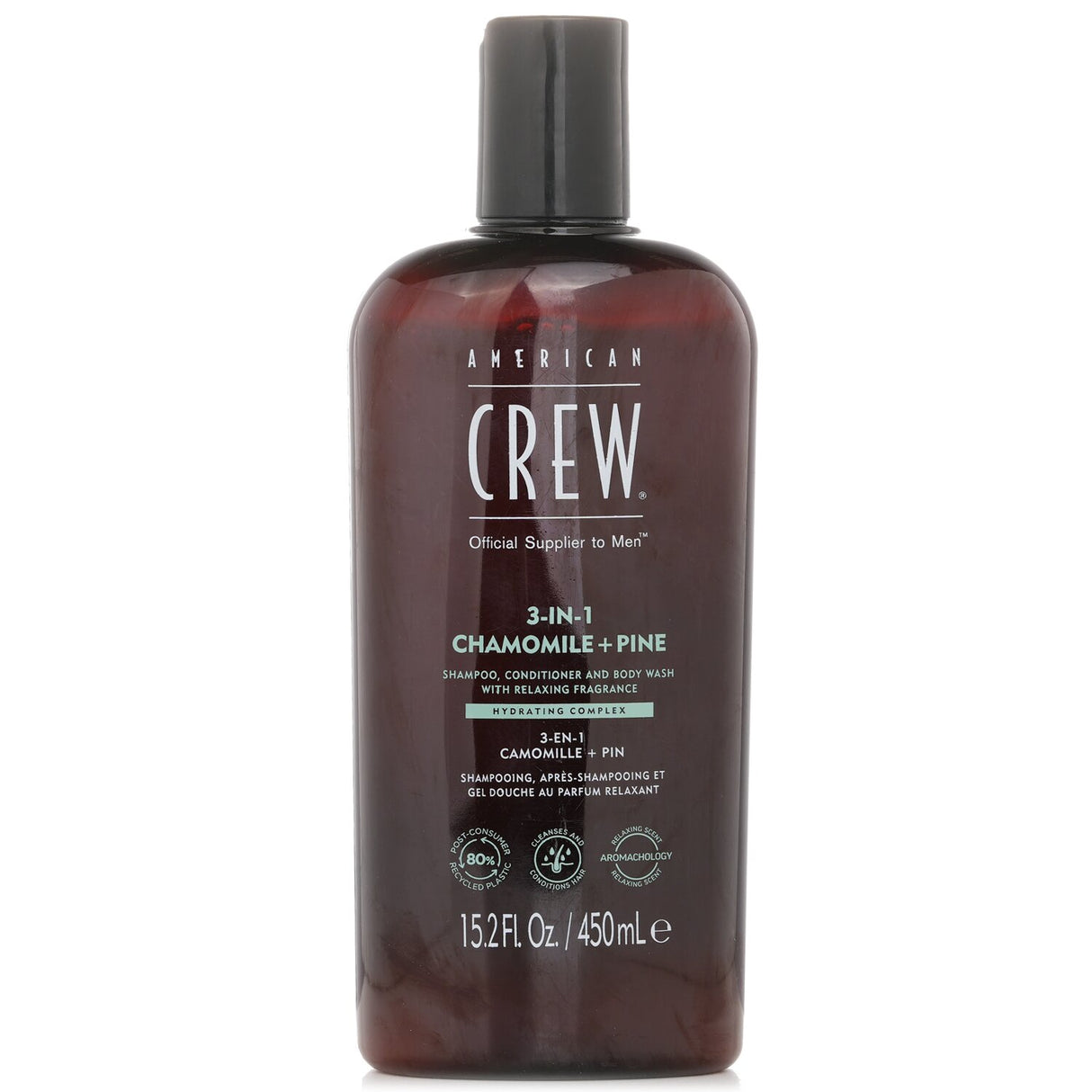 American Crew 3-in-1 Chamomile + Pine Shampoo, Conditioner And Body Wash 450ml/1
