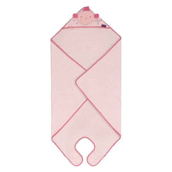 Bamboo Extra Large Apron Baby Bath Towel - Pink - ClevaMama