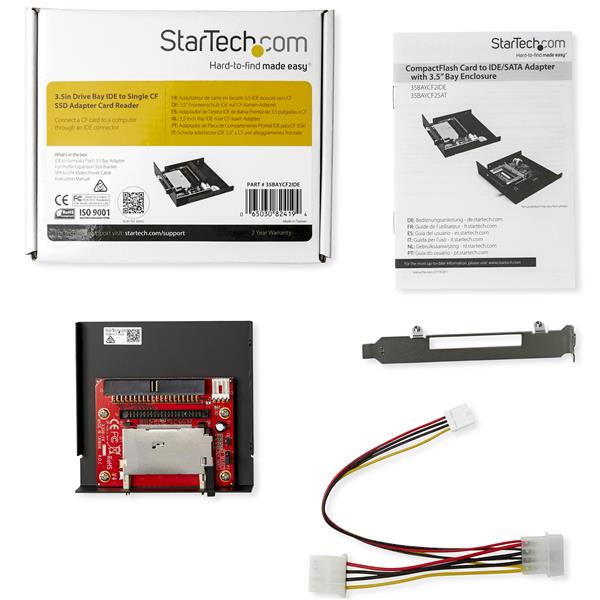 3.5in IDE to CF SSD Adapter Card for easy installation and seamless access to CompactFlash and IBM Micro Drive media.