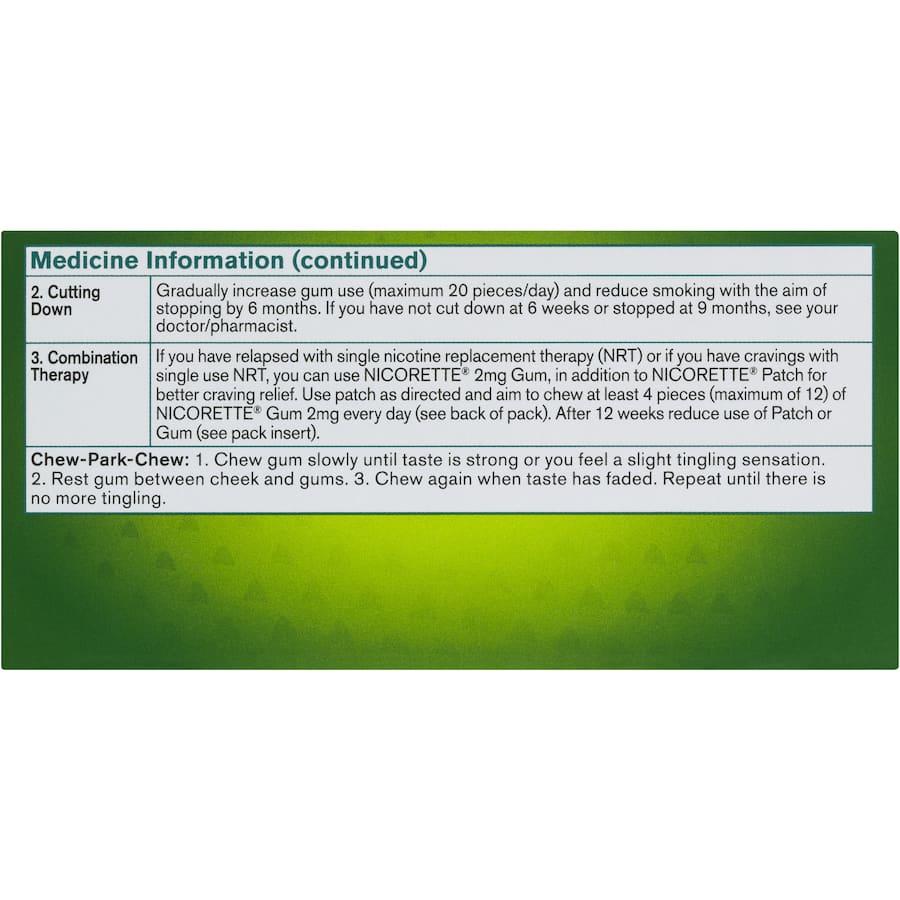 Nicorette Smoking Remedy Classic Gum Regular 2mg 75pack