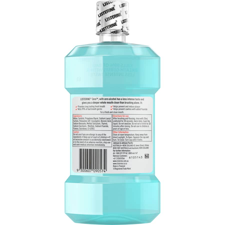 Listerine Mouth Rinse Zero Alcohol 500mL