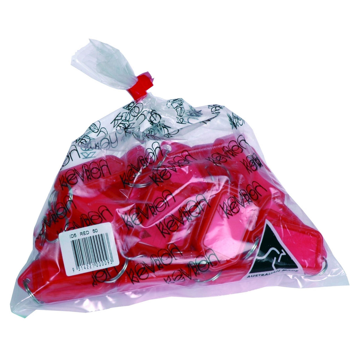 Kevron Key Tags ID5 Red Bag 50