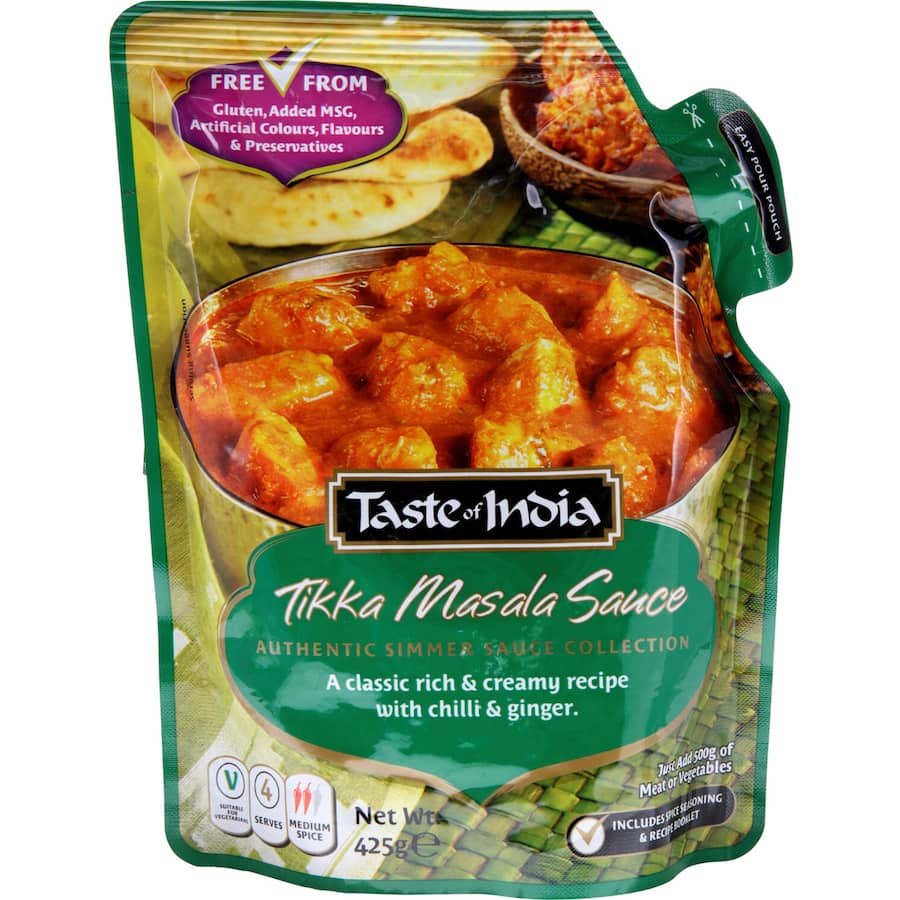 Taste Of India Indian Tikka Masala Simmer Sauce Pouch 425g