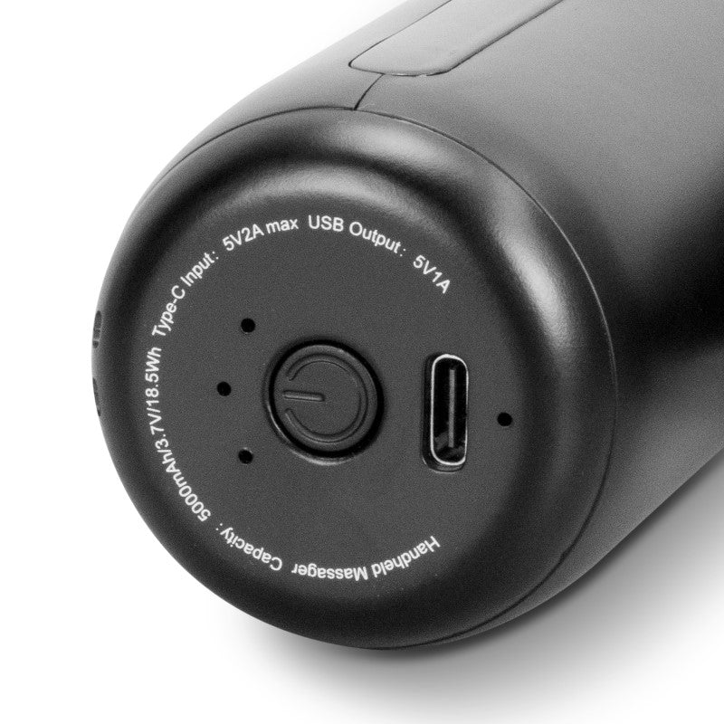 Powerful multi-head massage gun in sleek EVA case, featuring four interchangeable heads for customizable muscle relief.