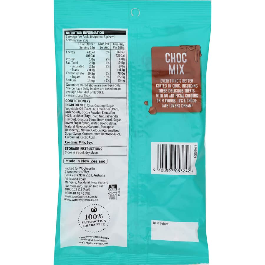 Woolworths Chocolate Sharepack 150g