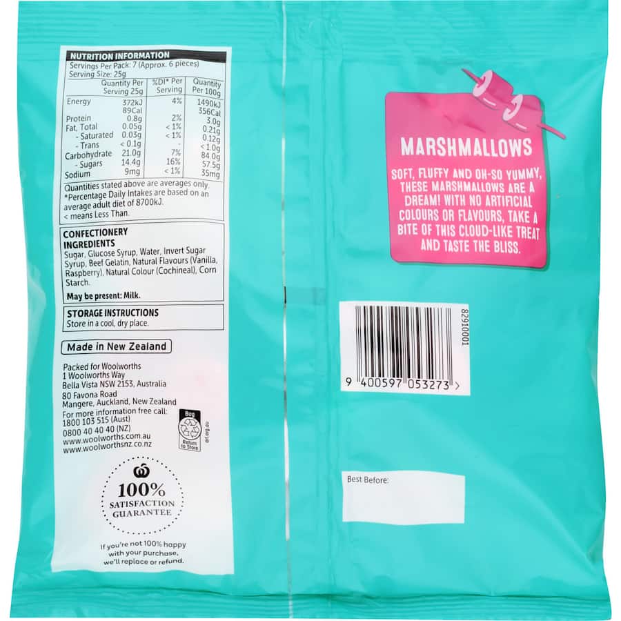 Woolworths Marshmallows 180g