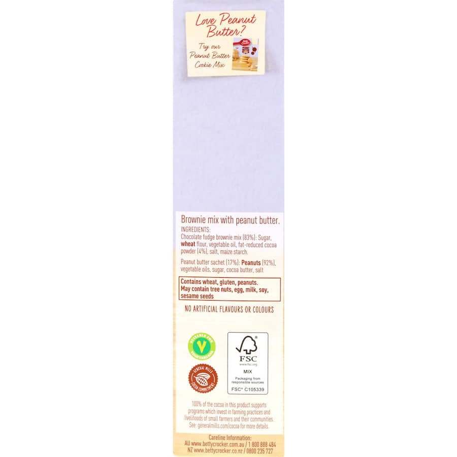 Betty Crocker Brownie Mix Peanut Butter 350g